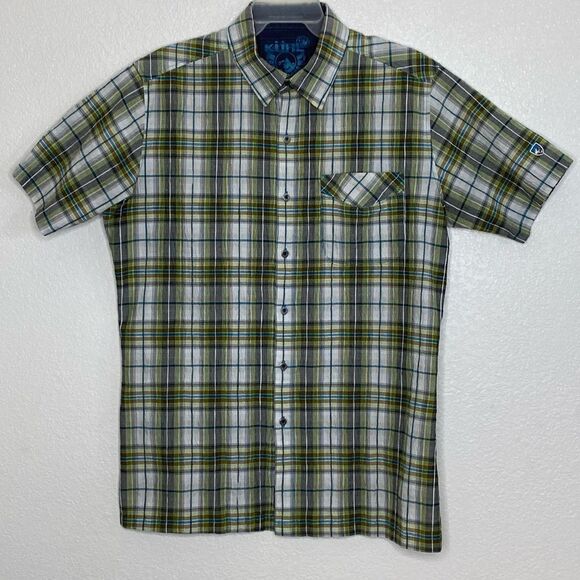 KUHL Men’s Plaid Button Down Shirt with a Little Stretch Size M - Picture 1 of 6